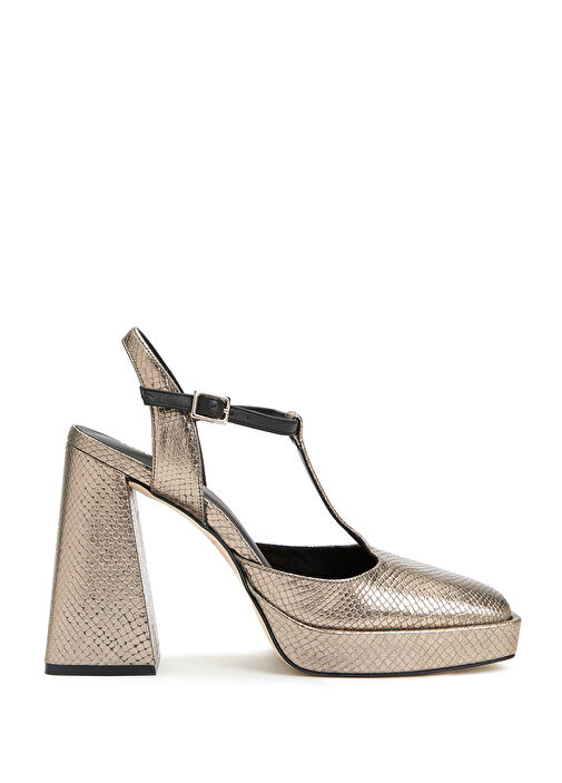 Bronz Kadın Deri Sandalet - Görsel 8