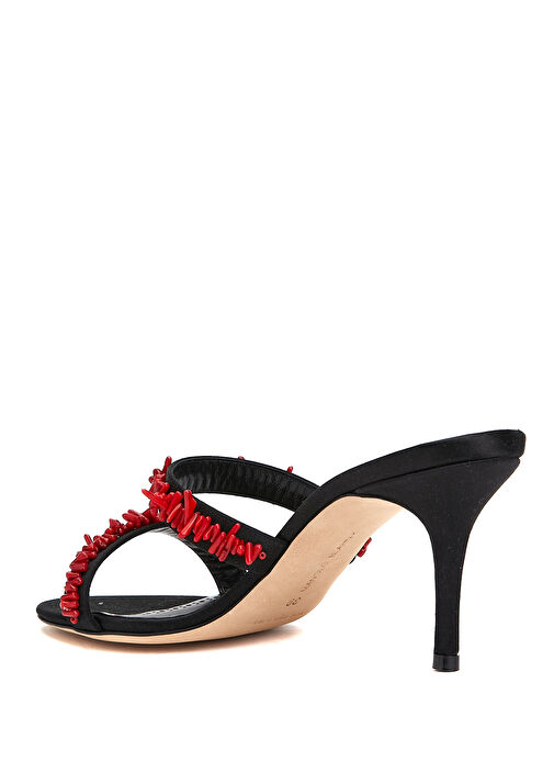 Siyah Kırmızı Kadın Terlik - Görsel 4