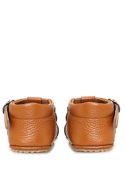 Taba Desenli El Yapımı Unisex Bebek Deri Ayakkabı - Görsel 5