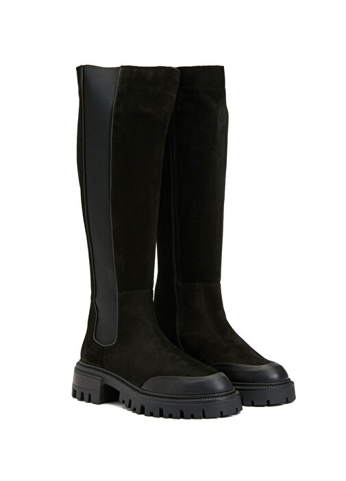 Siyah Kadın Süet Çizme - Görsel 3