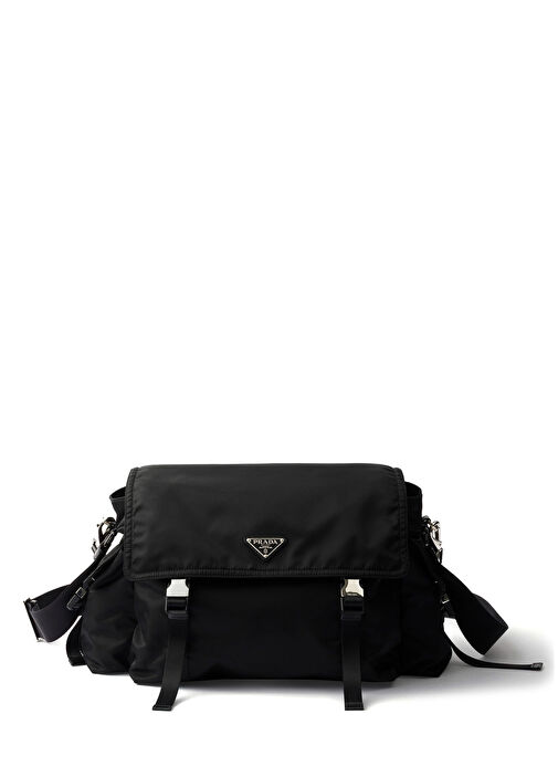 Black Prada Black Men Explore Black Re-Nylon and Leather Men's