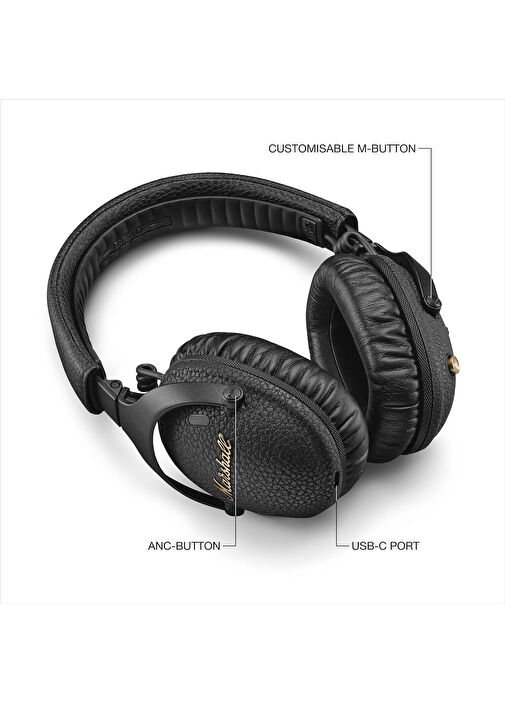 Marshall - Monitor III ANC Siyah Kulak Üstü Bluetooth Kulaklık - Siyah