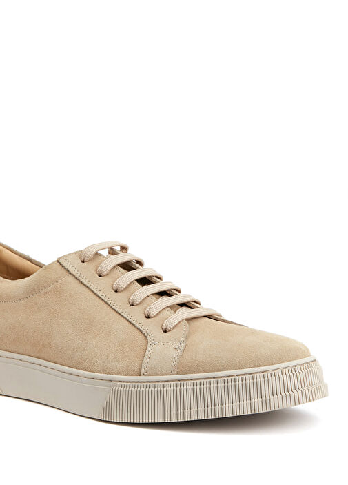 Bej Erkek Deri Sneaker - Görsel 7