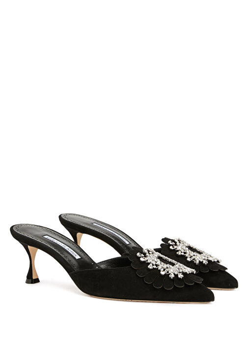 Siyah Kadın Süet Terlik - Görsel 3