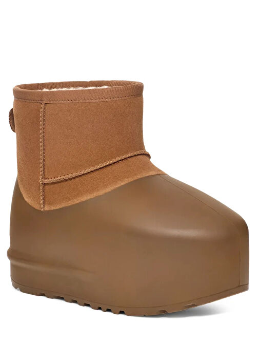 Classic Mini Pumped Molded Taba Kadın Süet Bot - Görsel 3