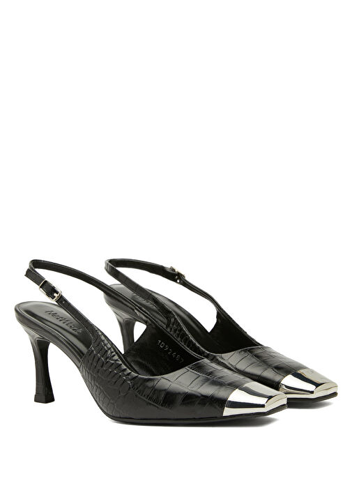 Network Network Siyah Kroko Kadın Deri Ayakkabı Outdoor Ayakkabı | Beymen Siyah - 3. görsel