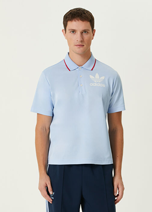 Adidas - Wales Bonner Mavi Polo Yaka T-shirt - Mavi