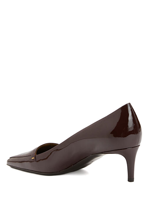 Celia Bordo Deri Topuklu Ayakkabı - Görsel 4