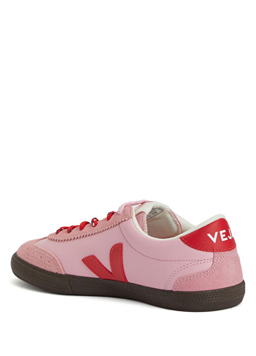 Volley O.T. Kırmızı Pembe Kadın Deri Sneaker - Görsel 4
