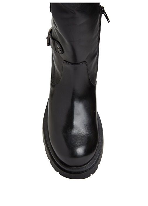 Siyah Kadın Deri Bot - Görsel 5