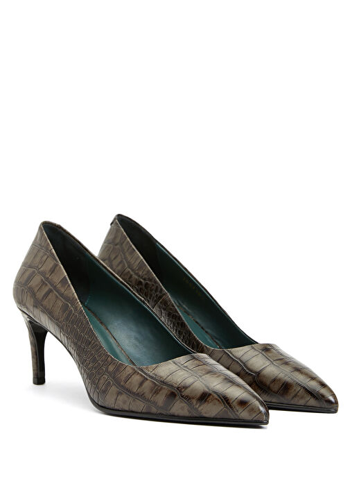 George Hogg George Hogg Koyu Yeşil Krokodil Desenli Deri Gova Beymen'de! Koyu Yeşil - 3. görsel