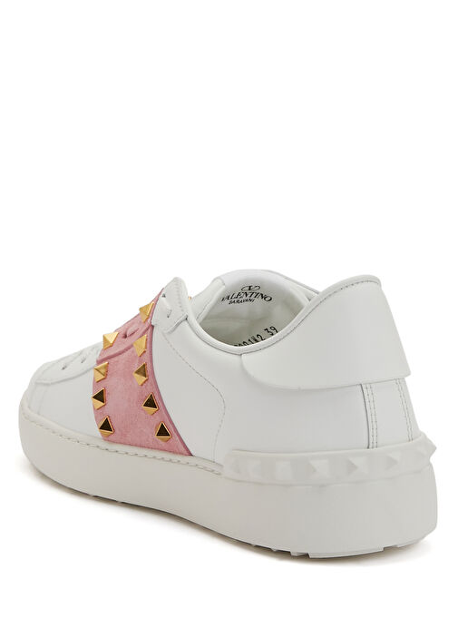 Rockstud Untitled Beyaz Kadın Deri Sneaker - Görsel 4