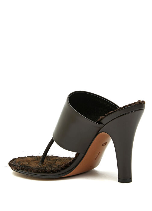 Kahverengi Kadın Deri Terlik - Görsel 4