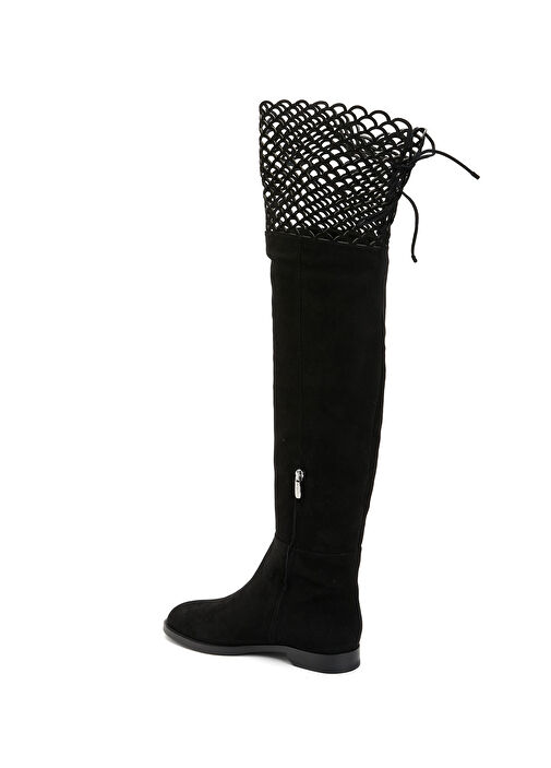Siyah Kadın Deri Çizme - Görsel 4
