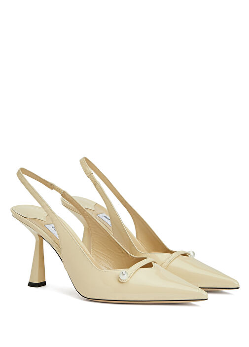 Amita Kırık Beyaz Deri Topuklu Ayakkabı - Görsel 3