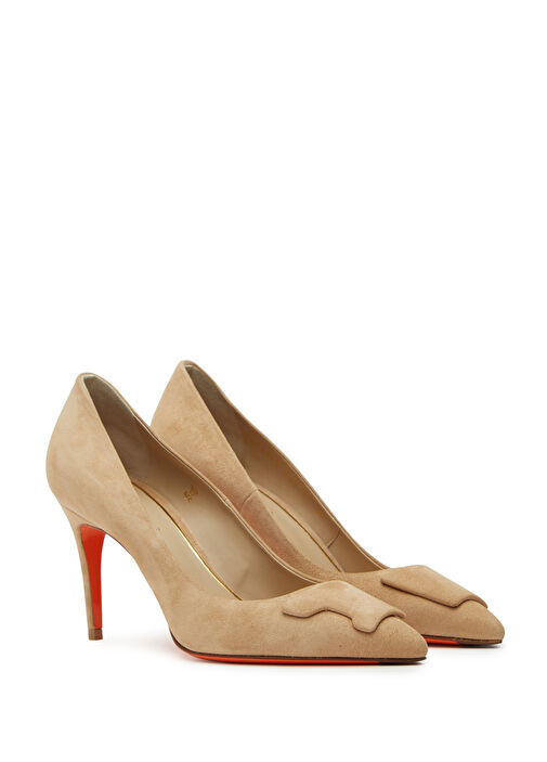 Açık Kahverengi Süet Stiletto - Görsel 3