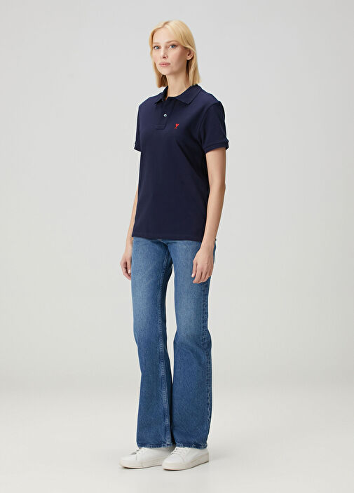 k♡a Ami Paris Lacivert Kadın Lacivert Polo T-shirt 1903257 | Beymen