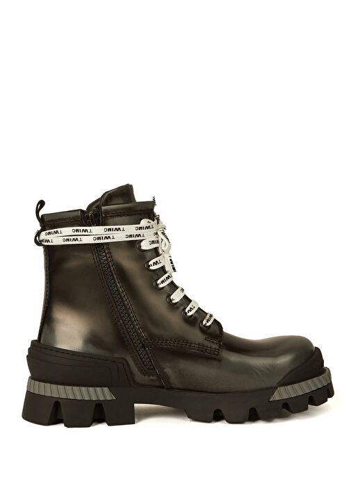 Boson Siyah Patch Detaylı Çocuk Deri Bot - Görsel 4