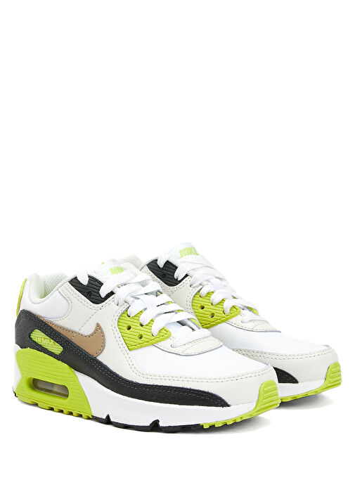 Air Max 90 Çok Renkli Kız Çocuk Deri Sneaker - Görsel 3