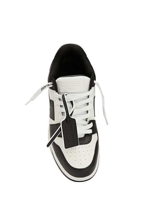 Siyah Beyaz Erkek Deri Sneaker - Görsel 5