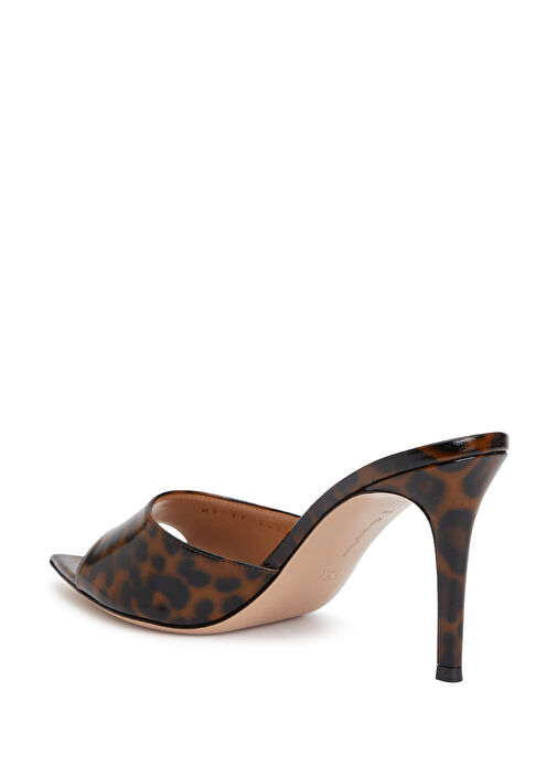 Elle Leopar Kadın Deri Terlik - Görsel 4