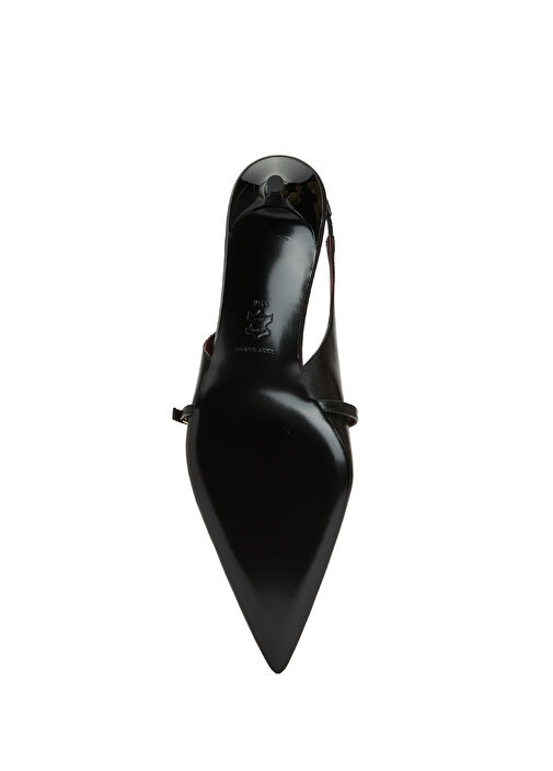 Mary Jane Siyah Deri Topuklu Ayakkabı - Görsel 6