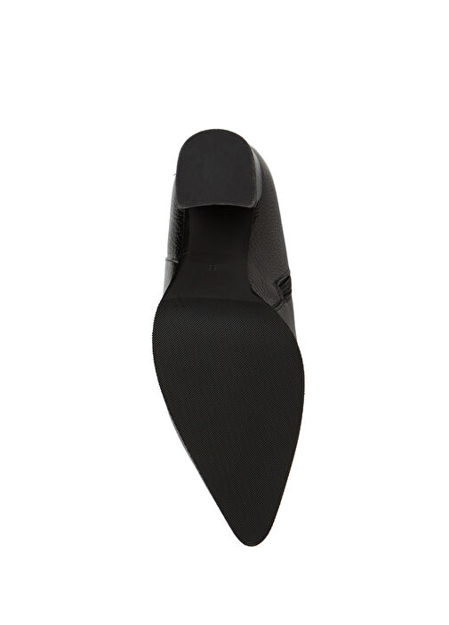 Siyah Kadın Deri Flotter Çizme - Görsel 6