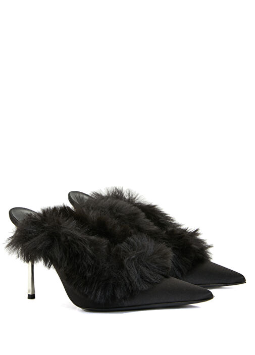 Siyah Kadın İpek Terlik - Görsel 3