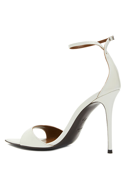 Beyaz Kadın Deri Sandalet - Görsel 4