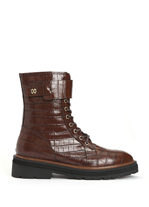 Kahverengi Kadın Deri Bot - Görsel 2