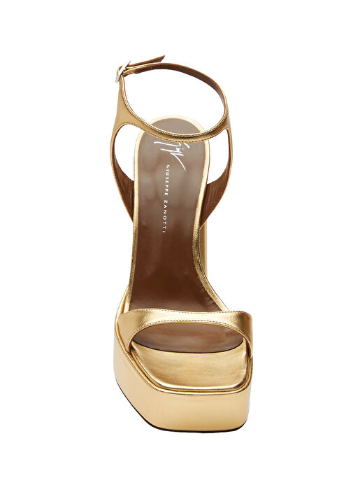 Biarritz Gold Deri Topuklu Sandalet - Görsel 5
