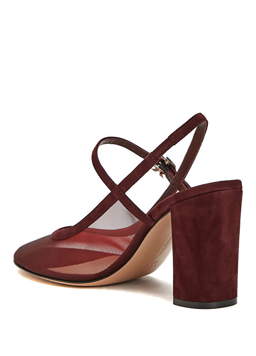 Koyu Kırmızı Topuklu Ayakkabı - Görsel 4