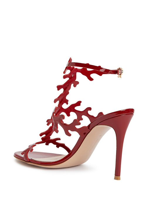 Ocean Kırmızı Kadın Deri Sandalet - Görsel 4