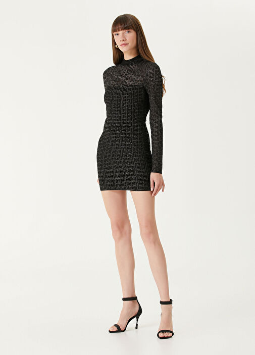 long sleeve ribbed dress mini Black Cutout Bodycon Dress Long Sleeve