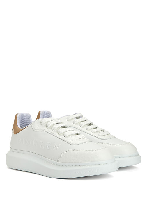 Oversized Beyaz Erkek Deri Sneaker - Görsel 3