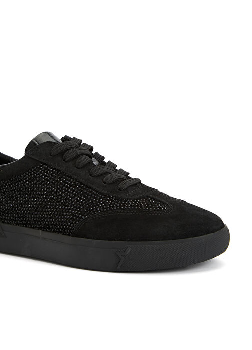 Siyah Kadın Süet Sneaker - Görsel 7