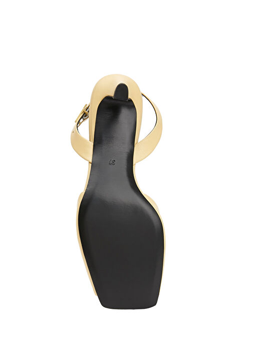 Sarı Kadın Deri Sandalet - Görsel 6