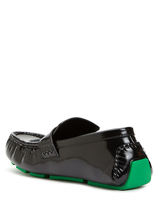 Ride Siyah Yeşil Erkek Deri Loafer - Görsel 4