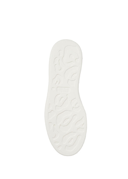 Oversized Gri Kadın Deri Sneaker - Görsel 6