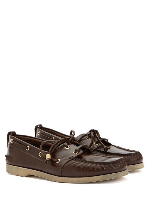 Kahverengi Erkek Deri Loafer - Görsel 3