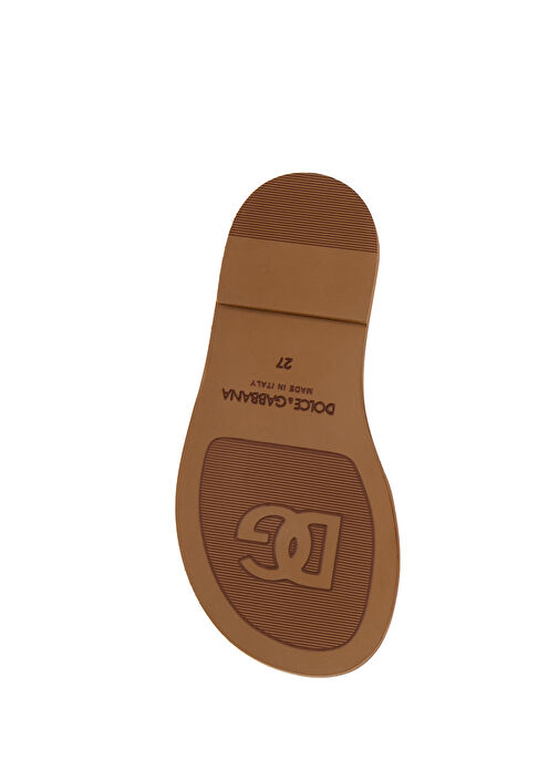 Krem Kız Çocuk Deri Sandalet - Görsel 6