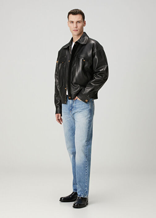 Versace - Black Leather Jacket