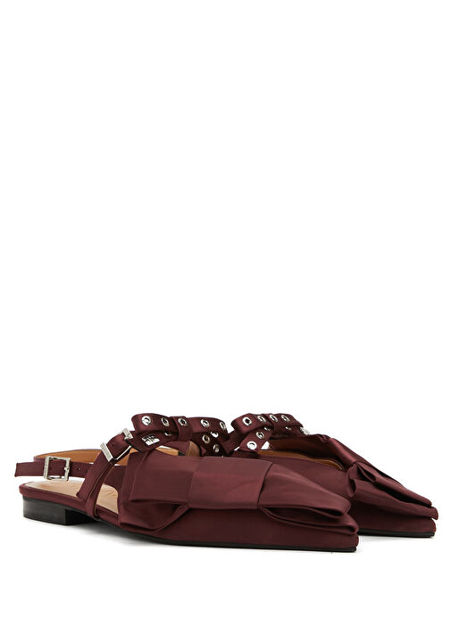 Big Bow Bordo Kadın Babet - Görsel 3