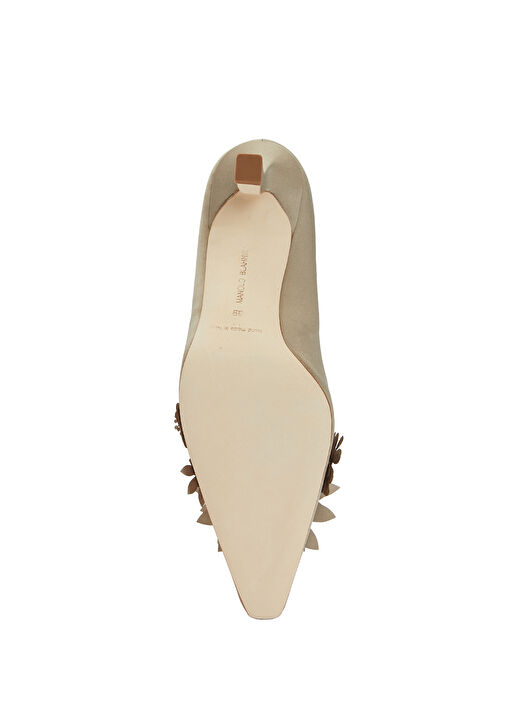 Moiraflor Haki İpek Saten Stiletto - Görsel 6