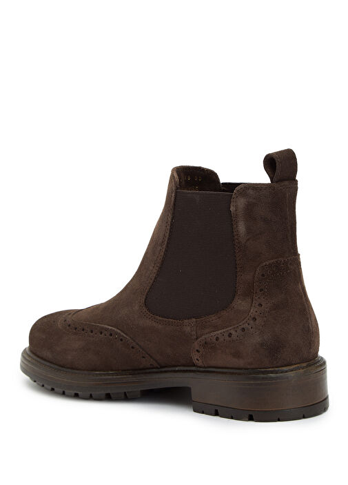 Kahverengi Kadın Lastikli Deri Bot - Görsel 4