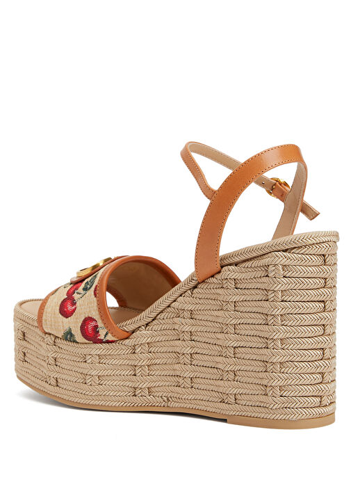 VLogo Kırmızı Bej Kadın Espadril - Görsel 4