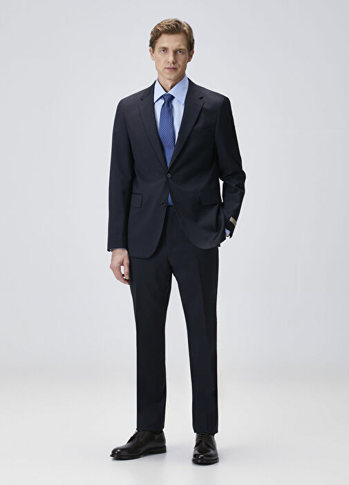 Drop 7 Lacivert Yün Takım Elbise