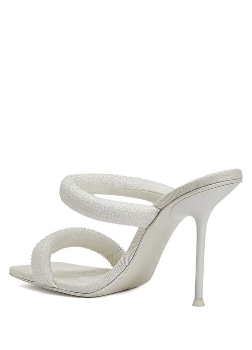 Julie Tubular Beyaz Kadın Terlik - Görsel 4