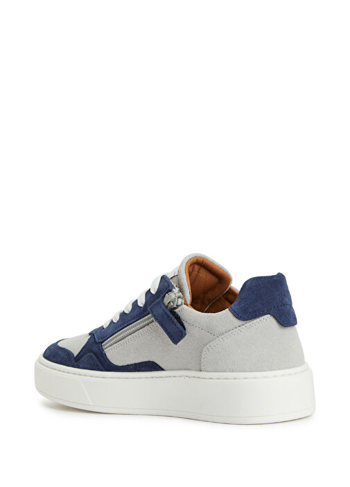 Gri Erkek Çocuk Deri Sneakers - Görsel 4