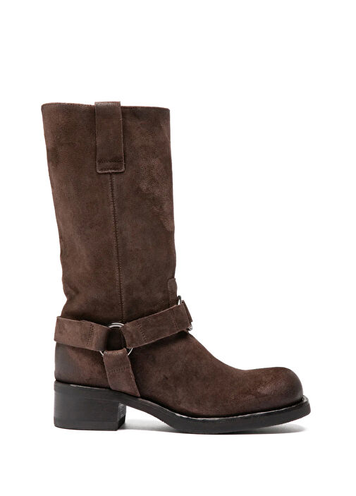 Kahverengi Kadın Süet Bot - Görsel 2